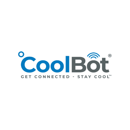 "CoolBot: GET CONNECTED - STAY COOL™" logo with blue and gray text and a wireless symbol.