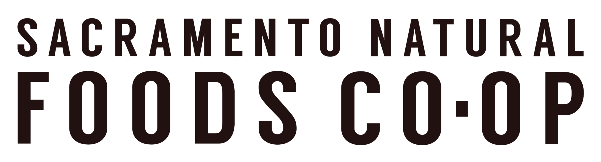 Black text on gray background reads "SACRAMENTO NATURAL FOODS CO-OP".